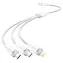 Vention CTRWG weiß / Kabel USB-A auf USB-C, Lightning, Micro-B / 6 A / 120 W / 1,5 m