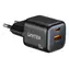 Unitek Zeno schwarz / Wandladegerät / GaN / USB-C PD 20W / USB-A / 2 Anschlüsse