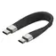 Techly ICOC-USBC-FL-U4 schwarz / Kabel / USB-C - USB-C / USB4 Gen 2x2 / 40 Gbit/s / PD 1000 W / 0,124 m