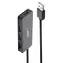 Lindy 4 Port USB 2.0 Hub, schwarz / USB-Hub / 4X USB-A 2.0 / Kabellänge 0,8 m / Desktop-Design