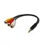 Lindy Adapter 3,5-mm-Klinke auf 3x Cinch, schwarz / Adapter / Video und Audio / 0,25 m