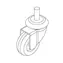 Legrand EVO Rollen für Wandverteiler / Rollen / 4er-Set / 2× mit Bremse