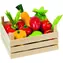 GOKI Kiste mit Obst und Gemüse / Holzspielzeug für den Laden / 14,1 x 10,1 x 7,3 cm