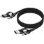 Ansmann Magnetisches 4-in-1-Kabel, schwarz / Lade- und Datenkabel / USB-A / USB-C / Lightning / Magnetisch / 1,2 m