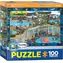 EUROGRAPHICS Puzzle Spot & Find Crazy Aquarium / 100 Teile / 48,3 x 33 cm