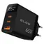 Blow 65W LCD schwarz / Wandladegerät / 2x USB-C / PD 65W / Wattmeter-Anzeige