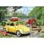 EUROGRAPHICS Puzzle in der Blechdose: Volkswagen Käfer auf dem Campingplatz / 550 Teile / 48 × 33 cm