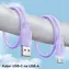 USAMS SJ568 Lithe Series lila / Lade- und Datenkabel / USB-C - USB-C / 66 W 6 A / 1,2 m