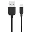 USAMS SJ097 U-Turn Lightning 1 m schwarz / Datenkabel / Lightning / 2 A / verwicklungsfrei