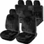 Compass SMOOTH schwarz / Autoabdeckungen / 11-teiliges Set / mit Seitenairbags / 100 % Polyester