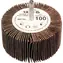 YATO Schleifscheibe mit Fächerscheibe / Radial 80x40 mm / Schaftdurchmesser 6 mm / Körnung 150