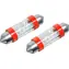 Compass -LED-Lampe SV8.5, 38 mm, rot, 2 Stück / Autolampe / 4X LED / 12 V