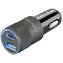 4smarts Rapid+ 27W Schnellladeadapter PD schwarz-grau / Autoladegerät / USB-C / USB-A / Power Delivery / Quick Charge 3.0