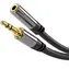 PremiumCord HQ 3,5-mm-Klinkenstecker - 3,5-mm-Klinkenstecker (Stecker/Buchse), 3M / Verlängerungskabel / Stereo / geschirmt / vergoldete Stecker