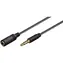 PremiumCord 3,5-mm-Klinkenstecker (4-polig, Stecker/Buchse) / Verlängerungskabel / schwarz / 2 m