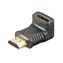 OEM HDMI A(M)-A(F)-Adapter, nach unten abgewinkelt / Adapter / vergoldete Anschlüsse