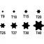 Compass TORX-Schlüsselset T9-T40 / Schlüsselset / 8-teilig