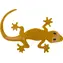 Compass -Aufkleber Gecko gelb / Aufkleber / Fahrzeugaußenseite / Gecko-Design