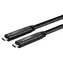 Lindy USB-C - USB-C 10 m schwarzes Kabel / 5 Gbit/s / DisplayPort 4K / USB-C PD 20 V