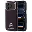 Karl Lagerfeld genarbtes Choupette-Kopf-Metall-MagSafe-Cover in Burgunderrot / Rückseite / Apple iPhone 18 Pro Max