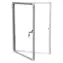 ARTA Vitrine ECO weiß 90 × 60 cm / Vertikale Vitrine / lackierte Füllung / Aluminiumrahmen / abschließbar
