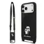 Karl Lagerfeld Saffiano Crossbody-Riemen / Karl und Choupette / Rückseite für iPhone 18 Pro Max / Schwarz