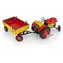 KOVAP Zetor Traktor mit Pritschenwagen, rot / 1:25 / 28 cm / Metall / mit Schlüsselantrieb / ab 3 Jahren