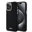 DKNY Flüssigsilikon- Logo mit kleinem Metalllogo, schwarz / Rückseite / für Apple iPhone 14 Pro Max / MagSafe