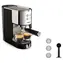 Krups Virtuoso XP444C10 Edelstahl-Kaffeemaschine mit Hebelmechanismus / ESE-Kapseln / 15 bar / 1 l / 1350 W