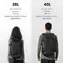 tomtoc Navigator T66 Liteway schwarz / Laptop-Rucksack / Reise / 40 l / 17,3"