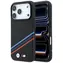 BMW M Quadrille Kevlar Tricolor-Linien & Logo schwarz / Rückseite / MagSafe / iPhone 17 Pro Max/18 Pro Max