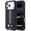 BMW M Quadrille Kevlar Anthrazit & Tricolor Print Lines Schwarz / Rückseite / MagSafe / iPhone 17 Pro Max, 18 Pro Max