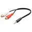 Valueline Adapter 3,5 mm Klinke (M) - 2x Cinch (F) schwarz / Audioadapter / Stereo / 0,20 m