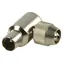 Valueline Koaxialstecker, abgewinkelt, Metall / Stecker / Koaxial / 2 Stück