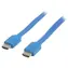 Valueline Flaches HDMI-Kabel blau / HDMI-Kabel / HDMI 1.4 / 3D/4K / 2 m