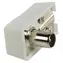 Valueline Koaxialstecker, abgewinkelt, weiß, 2 Stück / Antennenanschluss / abgewinkelt
