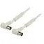 Valueline Koaxialkabel weiß / Kabel / Koaxialstecker - Koaxialbuchse / Winkelkabel / 20 m / 120 dB