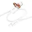 Borofone 2-in-1 weiß / Daten- und Ladekabel / Lightning - USB-C + USB-A / PD 27 W / 1 m