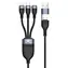 Conceptronic ETTA06B15 schwarz / Ladekabel / USB-C auf Micro-USB und Lightning / PD 100 W / 480 Mbit/s / 1,5 m
