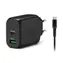 PORT CONNECT ESSENTIEL GaN2 / Netzteil / USB-C PD + USB-A QC / 65 W / USB-C-Kabel 2 m