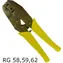Optix Steckerzange RG58/59 / Steckerzange / Ratschenzange / Für BNC-Stecker