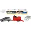 KIDS GLOBE Volvo XC90 mit Pferdeanhänger / Auto mit Anhänger / Metall / 2 Pferde / ab 3 Jahren