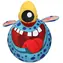 WIKY Aufblasbarer Ballon-Zyklop / 30 cm / Plüsch
