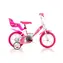 Dino BIKES Kinderfahrrad CSK5124 weiß-rosa / 12"-Räder / abnehmbare Stützräder / verstellbarer Sattel