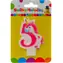 SPARKYS Geburtstagskerze Einhorn, Zahl 5 / Kuchenkerze / 9 x 14 x 1,3 cm / 12 g
