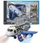 SPARKYS Polizeiflugzeug mit Garage 2in1 / ab 3 Jahren / Schwungrad / 3x Metallautos 1:64