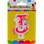 SPARKYS Geburtstagskerze Einhorn mit Zahl 3 / 9 x 14 x 1,3 cm / 12 g