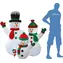 Sparkys aufblasbarer Schneemann 153 cm / Weihnachtsdekoration / LED-Beleuchtung / 160×93×153 cm / für drinnen und draußen