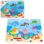 SPARKYS BABU Holzpuzzle mit Stab Meereswelt / 6 Teile / ab 2 Jahren