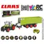 HAPPY PEOPLE RC-Traktor Claas Axion mit Anhänger Claas Cargos / 1:16 / 2,4 GHz / ab 6 Jahren